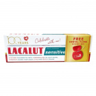 Lacalut fogkrém - sensitive 75ml + Lacalut fogselyem 1db 